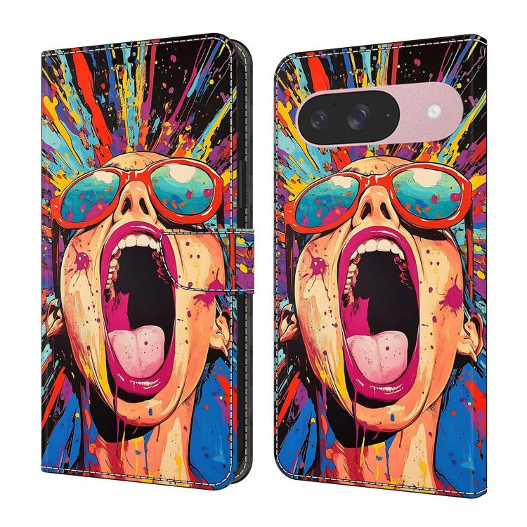 Crystal-Like Painted Vegan Leather Phone Case, For Google Pixel 9 Pro, For Google Pixel 9, For Google Pixel 8a, For Google Pixel 8 Pro, For Google Pixel 8