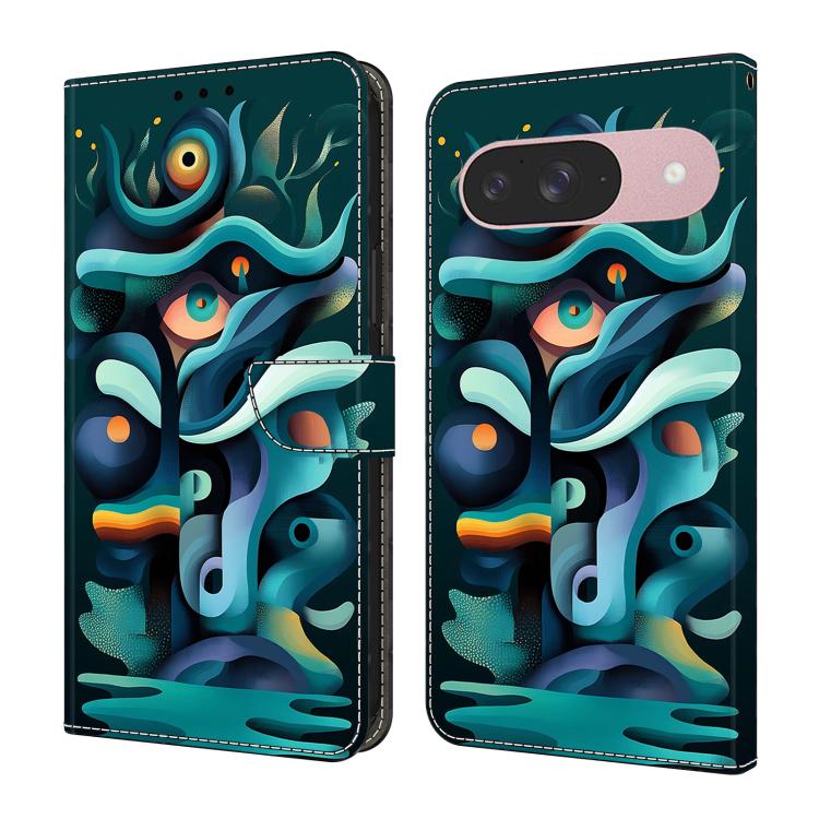 Crystal-Like Painted Vegan Leather Phone Case, For Google Pixel 9 Pro, For Google Pixel 9, For Google Pixel 8a, For Google Pixel 8 Pro, For Google Pixel 8
