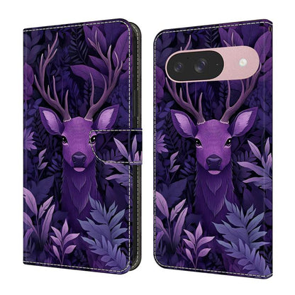 Crystal-Like Painted Vegan Leather Phone Case, For Google Pixel 9 Pro, For Google Pixel 9, For Google Pixel 8a, For Google Pixel 8 Pro, For Google Pixel 8