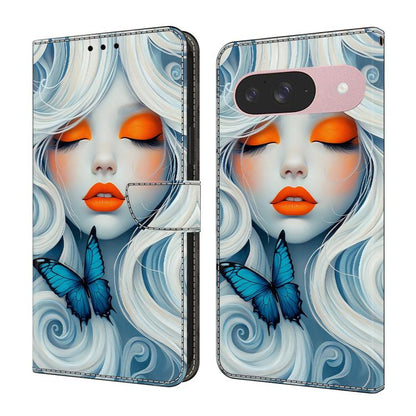 Crystal-Like Painted Vegan Leather Phone Case, For Google Pixel 10a, For Google Pixel 10 Pro XL, For Google Pixel 10 Pro, For Google Pixel 10, For Google Pixel 9a, For Google Pixel 9 Pro XL