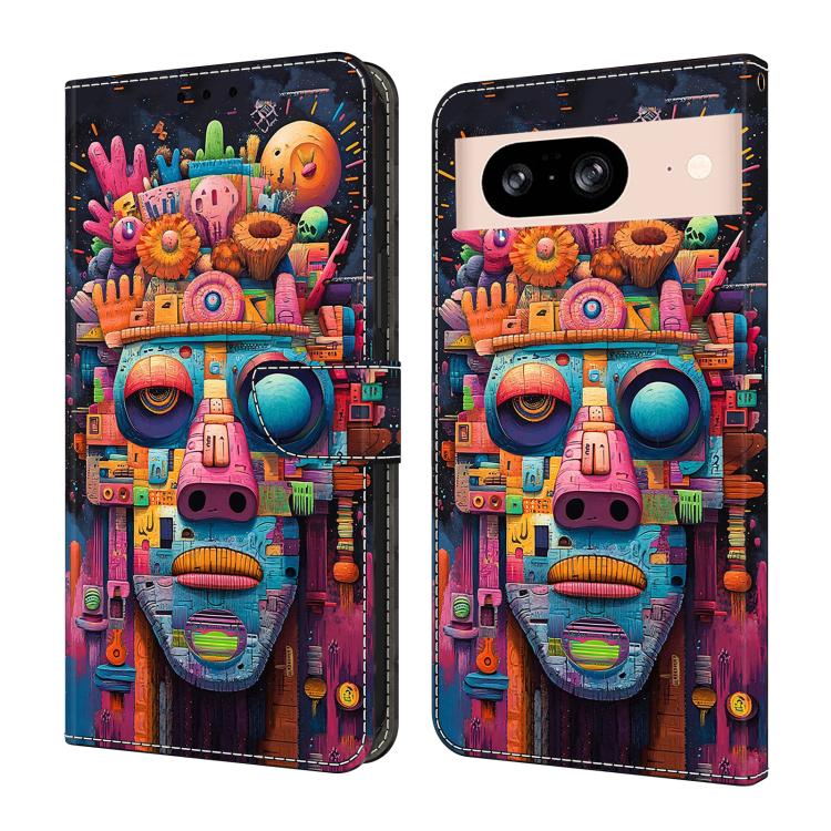 Crystal-Like Painted Vegan Leather Phone Case, For Google Pixel 9 Pro, For Google Pixel 9, For Google Pixel 8a, For Google Pixel 8 Pro, For Google Pixel 8