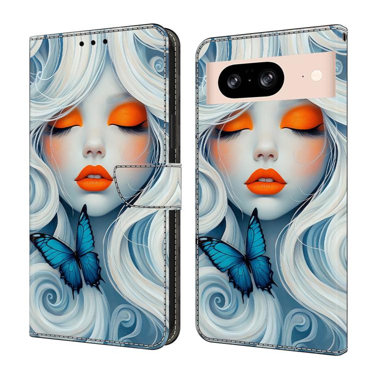 Crystal-Like Painted Vegan Leather Phone Case, For Google Pixel 9 Pro, For Google Pixel 9, For Google Pixel 8a, For Google Pixel 8 Pro, For Google Pixel 8