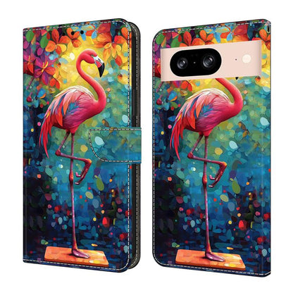 Crystal-Like Painted Vegan Leather Phone Case, For Google Pixel 9 Pro, For Google Pixel 9, For Google Pixel 8a, For Google Pixel 8 Pro, For Google Pixel 8
