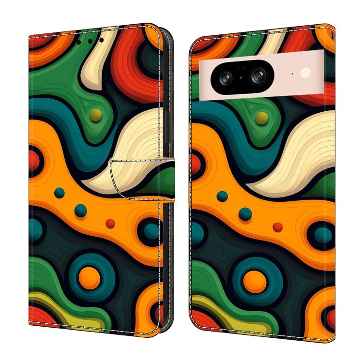 Crystal-Like Painted Vegan Leather Phone Case, For Google Pixel 9 Pro, For Google Pixel 9, For Google Pixel 8a, For Google Pixel 8 Pro, For Google Pixel 8