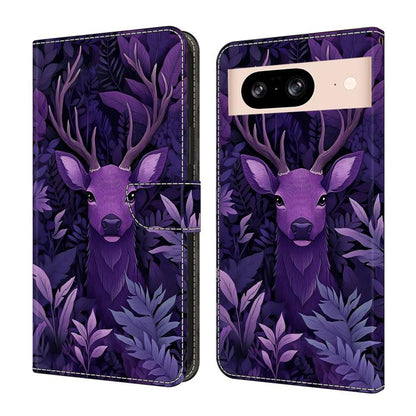 Crystal-Like Painted Vegan Leather Phone Case, For Google Pixel 9 Pro, For Google Pixel 9, For Google Pixel 8a, For Google Pixel 8 Pro, For Google Pixel 8
