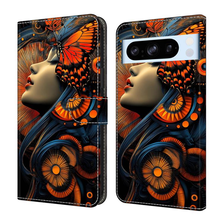Crystal-Like Painted Vegan Leather Phone Case, For Google Pixel 9 Pro, For Google Pixel 9, For Google Pixel 8a, For Google Pixel 8 Pro, For Google Pixel 8