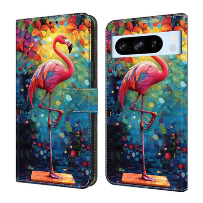 Crystal-Like Painted Vegan Leather Phone Case, For Google Pixel 9 Pro, For Google Pixel 9, For Google Pixel 8a, For Google Pixel 8 Pro, For Google Pixel 8