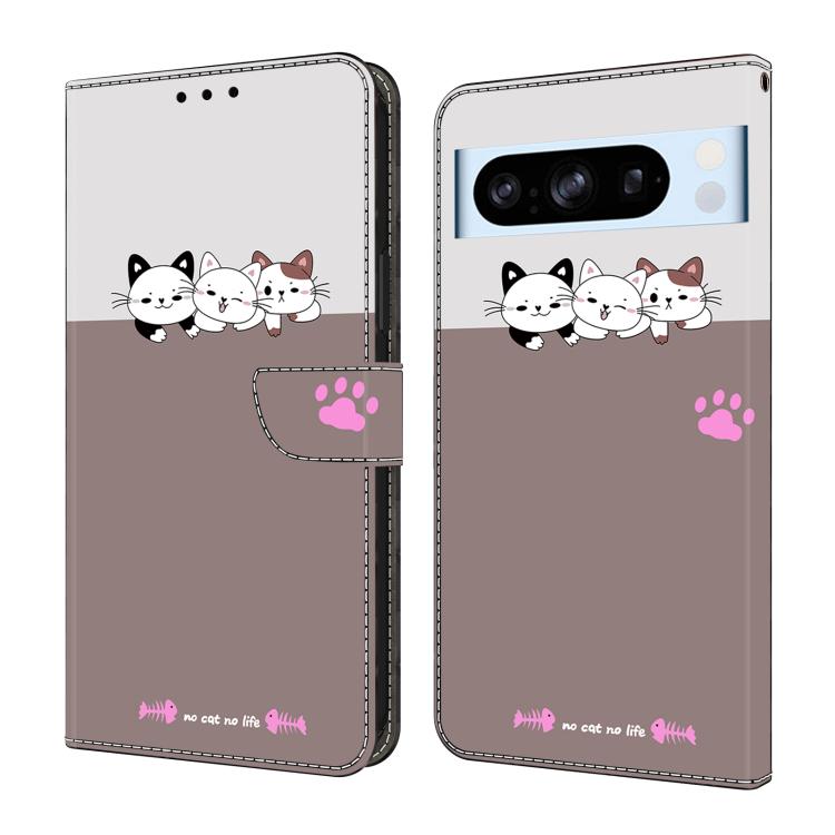 Crystal-Like Painted Vegan Leather Phone Case, For Google Pixel 9 Pro, For Google Pixel 9, For Google Pixel 8a, For Google Pixel 8 Pro, For Google Pixel 8