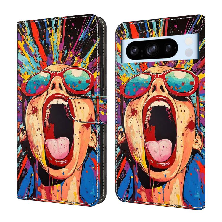 Crystal-Like Painted Vegan Leather Phone Case, For Google Pixel 9 Pro, For Google Pixel 9, For Google Pixel 8a, For Google Pixel 8 Pro, For Google Pixel 8