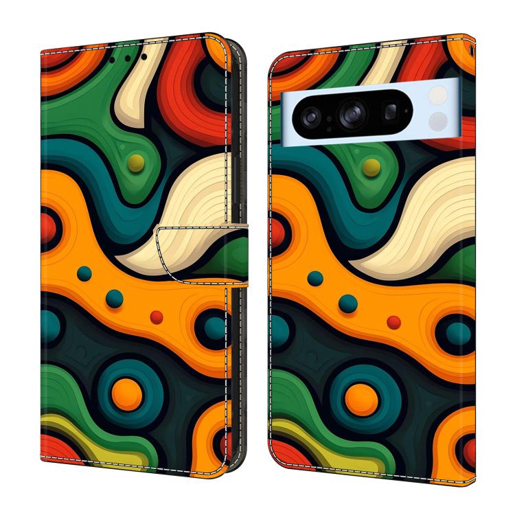 Crystal-Like Painted Vegan Leather Phone Case, For Google Pixel 9 Pro, For Google Pixel 9, For Google Pixel 8a, For Google Pixel 8 Pro, For Google Pixel 8