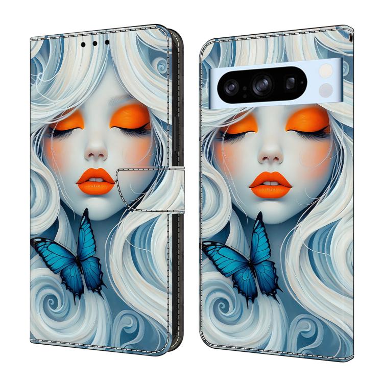 Crystal-Like Painted Vegan Leather Phone Case, For Google Pixel 9 Pro, For Google Pixel 9, For Google Pixel 8a, For Google Pixel 8 Pro, For Google Pixel 8