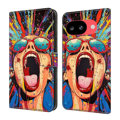 Crystal-Like Painted Vegan Leather Phone Case, For Google Pixel 10a, For Google Pixel 10 Pro XL, For Google Pixel 10 Pro, For Google Pixel 10, For Google Pixel 9a, For Google Pixel 9 Pro XL