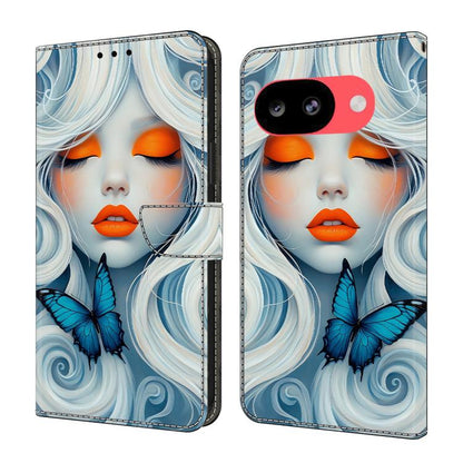 Crystal-Like Painted Vegan Leather Phone Case, For Google Pixel 10a, For Google Pixel 10 Pro XL, For Google Pixel 10 Pro, For Google Pixel 10, For Google Pixel 9a, For Google Pixel 9 Pro XL