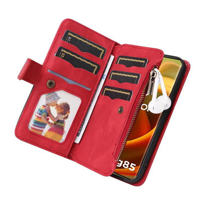 Dual-color 9 Card Slots Zipper Wallet Leather Phone Case, For Nothing Phone 4a Pro, For Nothing Phone 4a