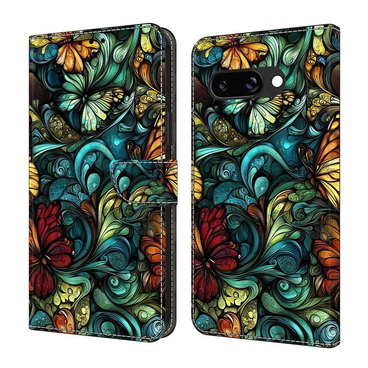Crystal-Like Painted Vegan Leather Phone Case, For Google Pixel 10 / 10 Pro / 9 / 9 Pro, For Google Pixel 9a