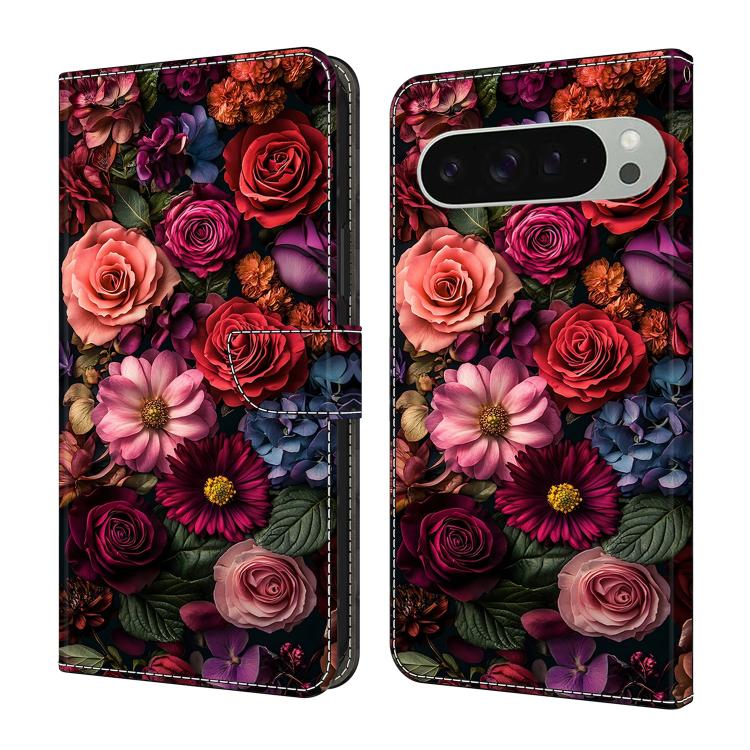 Crystal-Like Painted Vegan Leather Phone Case, For Google Pixel 10 / 10 Pro / 9 / 9 Pro, For Google Pixel 9a