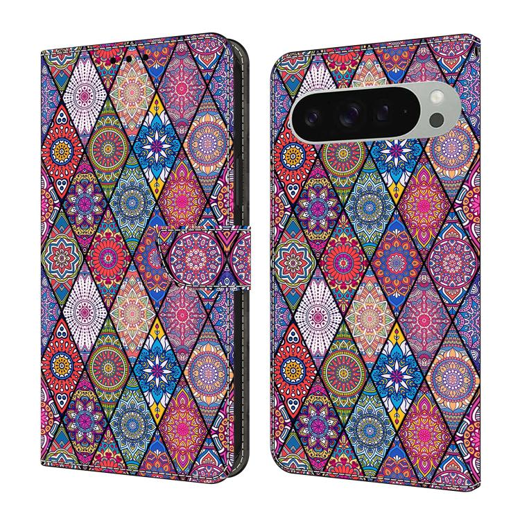 Crystal-Like Painted Vegan Leather Phone Case, For Google Pixel 10 / 10 Pro / 9 / 9 Pro, For Google Pixel 9a
