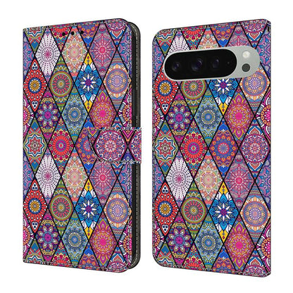 Crystal-Like Painted Vegan Leather Phone Case, For Google Pixel 10 / 10 Pro / 9 / 9 Pro, For Google Pixel 9a