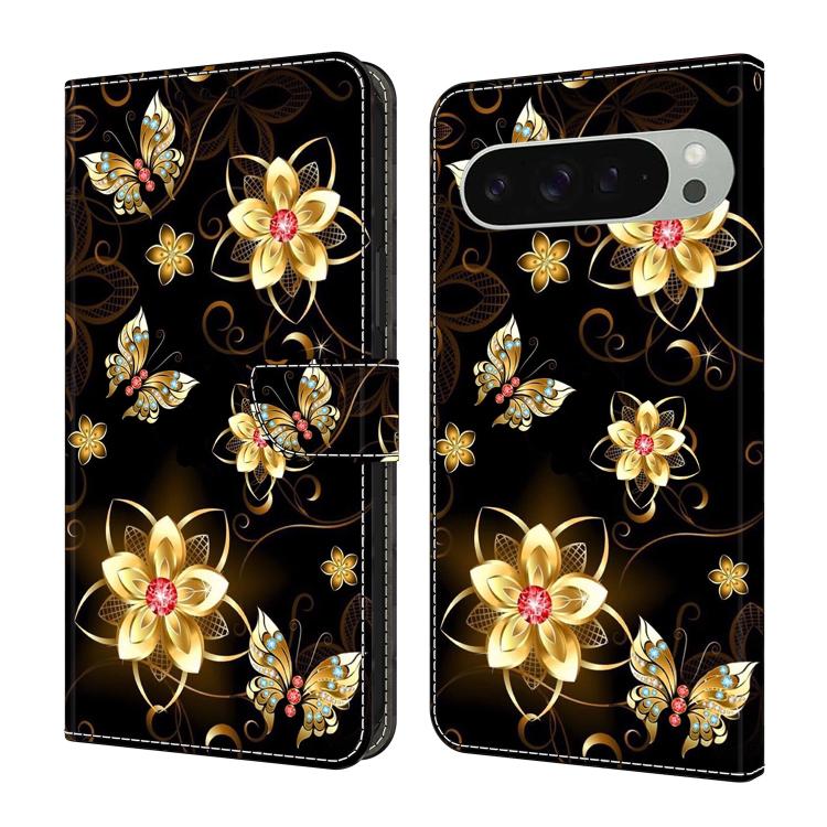 Crystal-Like Painted Vegan Leather Phone Case, For Google Pixel 10 / 10 Pro / 9 / 9 Pro, For Google Pixel 9a