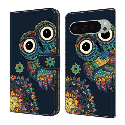 Crystal-Like Painted Vegan Leather Phone Case, For Google Pixel 10 / 10 Pro / 9 / 9 Pro, For Google Pixel 9a