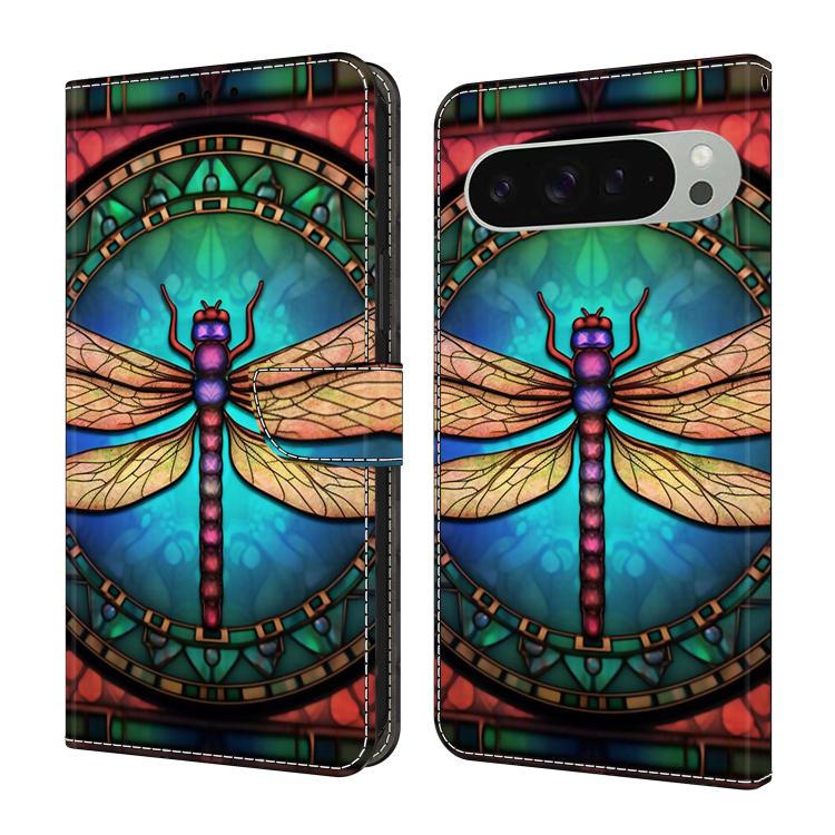 Crystal-Like Painted Vegan Leather Phone Case, For Google Pixel 10 / 10 Pro / 9 / 9 Pro, For Google Pixel 9a