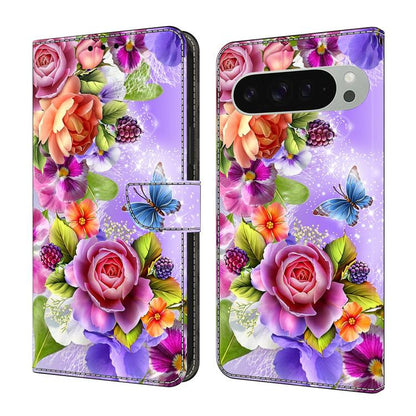 Crystal-Like Painted Vegan Leather Phone Case, For Google Pixel 10 / 10 Pro / 9 / 9 Pro, For Google Pixel 9a