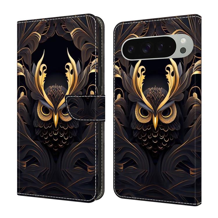 Crystal-Like Painted Vegan Leather Phone Case, For Google Pixel 10 / 10 Pro / 9 / 9 Pro, For Google Pixel 9a