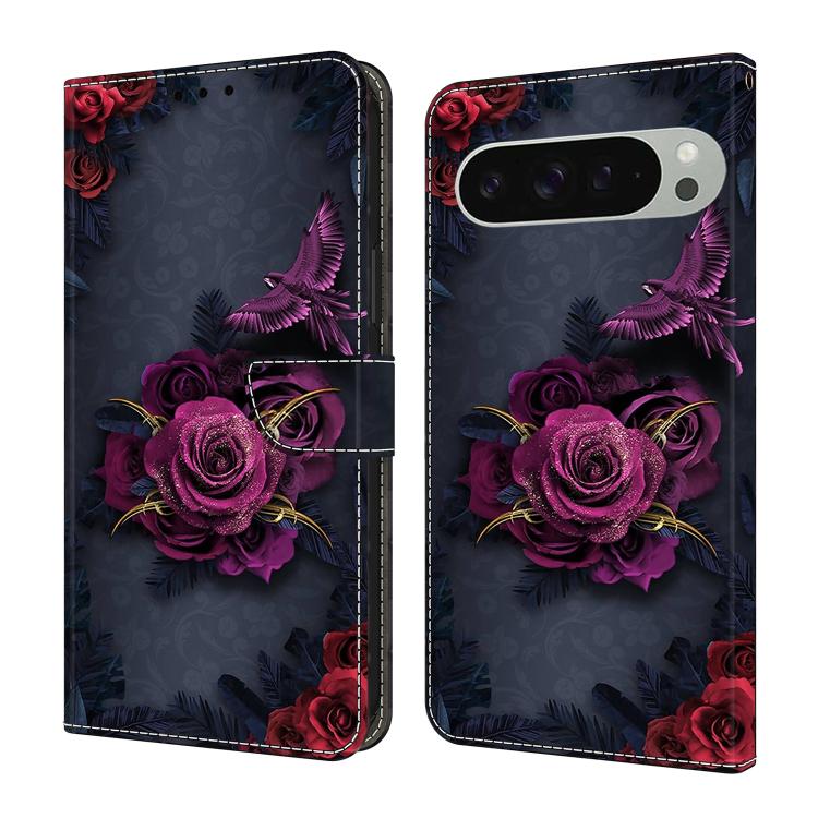 Crystal-Like Painted Vegan Leather Phone Case, For Google Pixel 10 / 10 Pro / 9 / 9 Pro, For Google Pixel 9a
