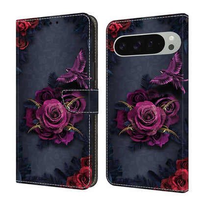 Crystal-Like Painted Vegan Leather Phone Case, For Google Pixel 10 / 10 Pro / 9 / 9 Pro, For Google Pixel 9a