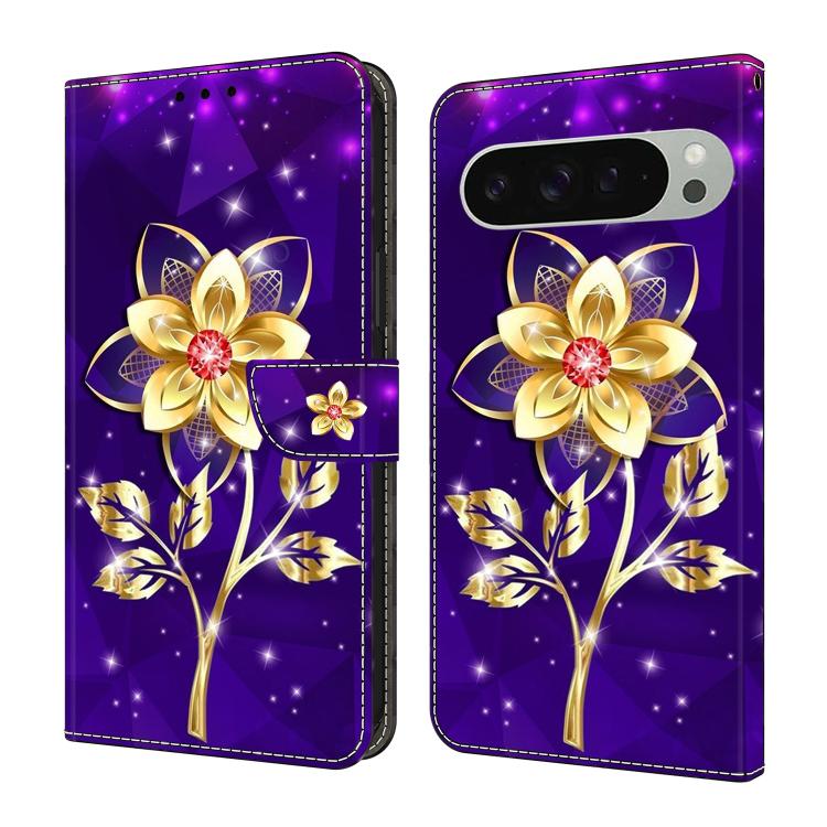 Crystal-Like Painted Vegan Leather Phone Case, For Google Pixel 10 / 10 Pro / 9 / 9 Pro, For Google Pixel 9a
