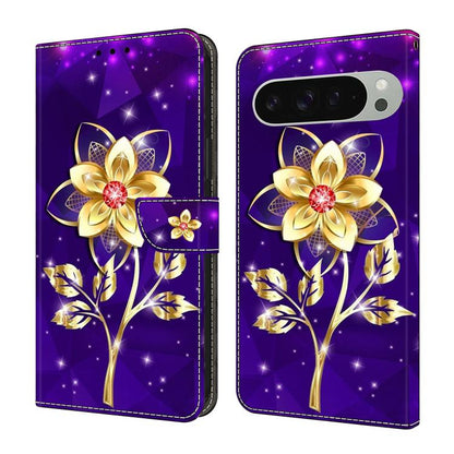 Crystal-Like Painted Vegan Leather Phone Case, For Google Pixel 10 / 10 Pro / 9 / 9 Pro, For Google Pixel 9a