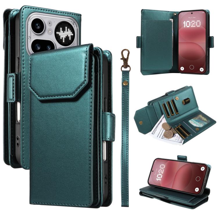 Multi Card Wallet Leather Phone Case with Strap, For Nothing Phone 4a Pro, For Nothing Phone 4a