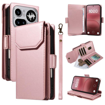 Multi Card Wallet Leather Phone Case with Strap, For Nothing Phone 4a Pro, For Nothing Phone 4a