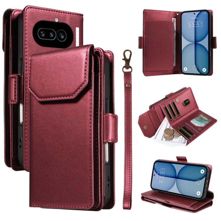Multi Card Wallet Leather Phone Case with Strap, For Nothing Phone 4a Pro, For Nothing Phone 4a