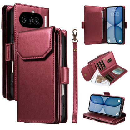 Multi Card Wallet Leather Phone Case with Strap, For Nothing Phone 4a Pro, For Nothing Phone 4a