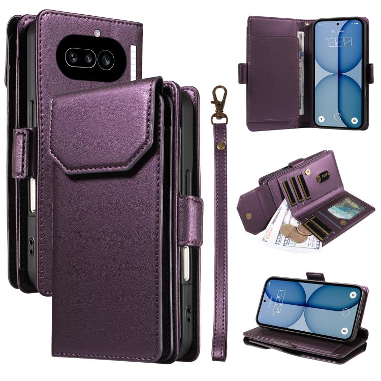 Multi Card Wallet Leather Phone Case with Strap, For Nothing Phone 4a Pro, For Nothing Phone 4a
