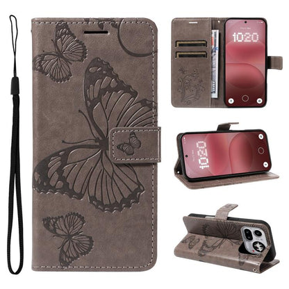 3D Butterfly Embossed Pattern Flip Leather Phone Case, For Nothing Phone 4a Pro, For Nothing Phone 4a