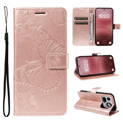 3D Butterfly Embossed Pattern Flip Leather Phone Case, For Nothing Phone 4a Pro, For Nothing Phone 4a