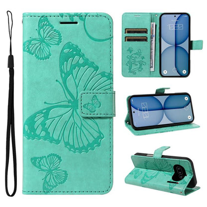 3D Butterfly Embossed Pattern Flip Leather Phone Case, For Nothing Phone 4a Pro, For Nothing Phone 4a