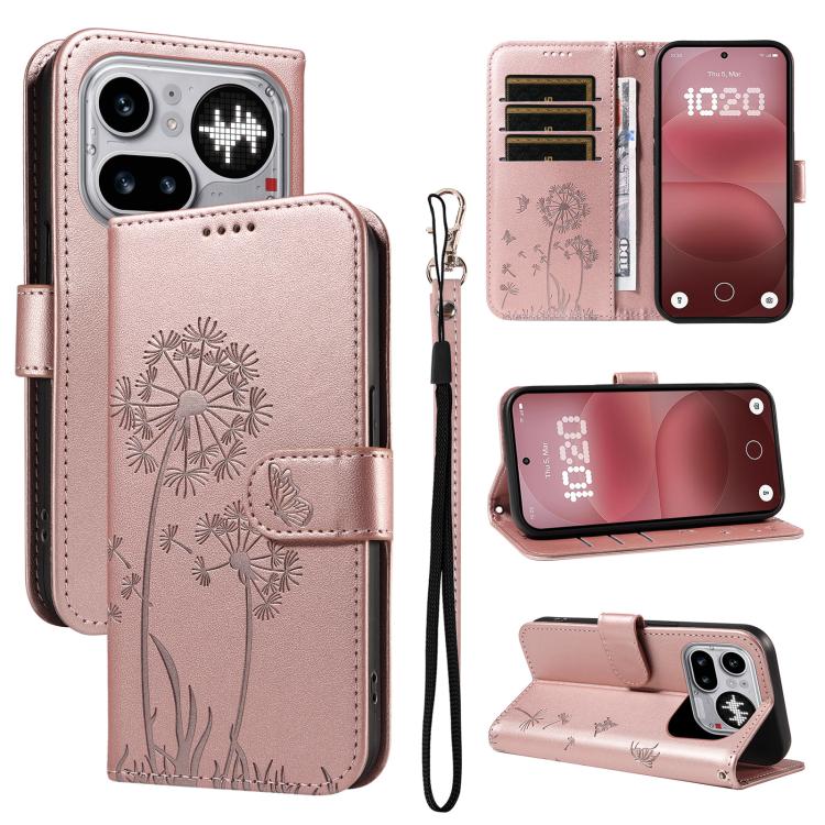 Dandelion Embossed Pattern Flip Leather Phone Case, For Nothing Phone 4a Pro, For Nothing Phone 4a