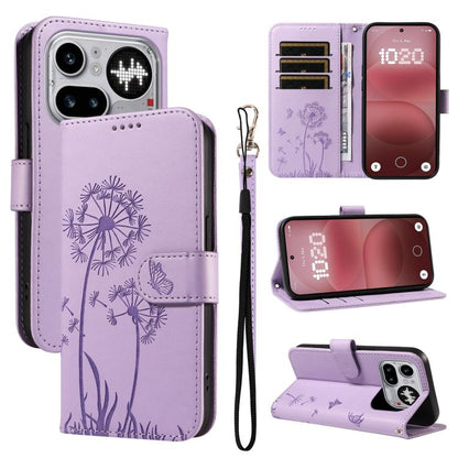 Dandelion Embossed Pattern Flip Leather Phone Case, For Nothing Phone 4a Pro, For Nothing Phone 4a