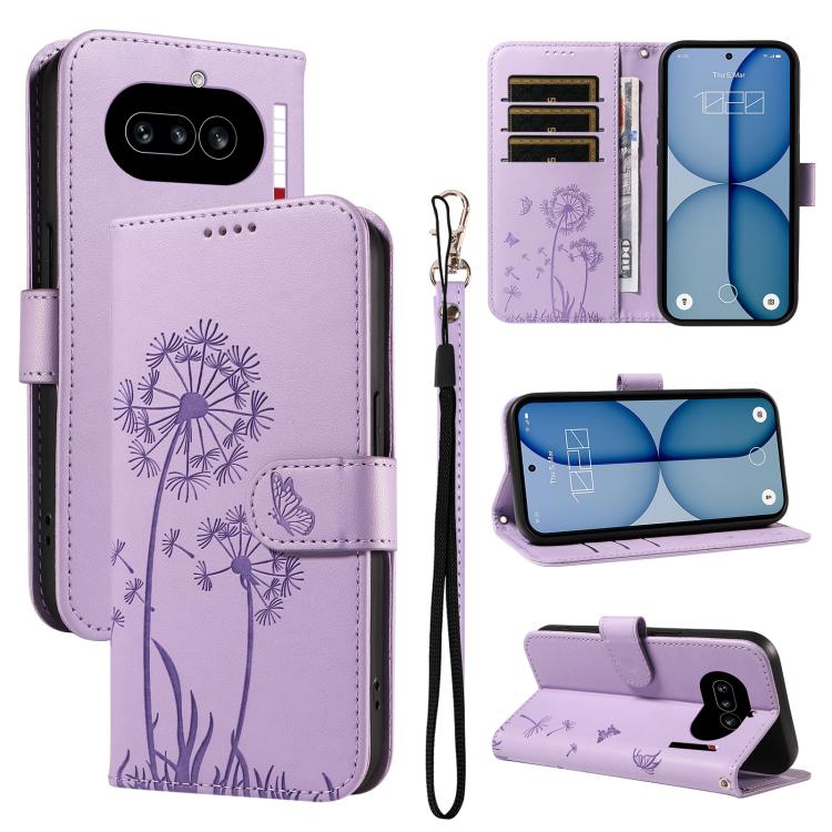 Dandelion Embossed Pattern Flip Leather Phone Case, For Nothing Phone 4a Pro, For Nothing Phone 4a