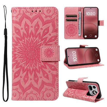 Embossed Sunflower Pattern Flip Leather Phone Case, For Nothing Phone 4a Pro, For Nothing Phone 4a