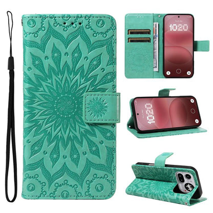 Embossed Sunflower Pattern Flip Leather Phone Case, For Nothing Phone 4a Pro, For Nothing Phone 4a