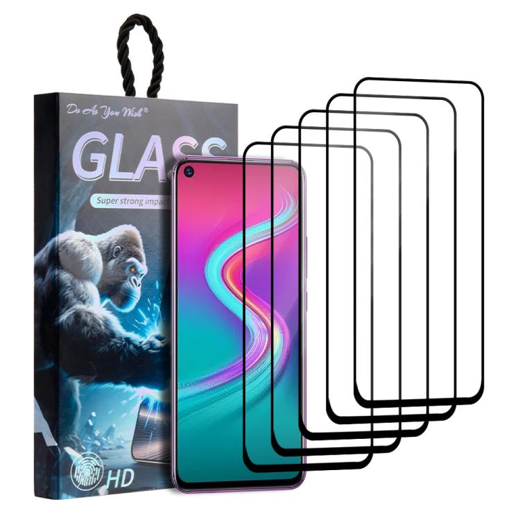 5pcs / Pack Do As You Wish Silk Screen Printed HD Tempered Glass Film, For Tecno Pop 10C 4G, For Tecno Spark 40 4G, For Tecno Pova 7 Ultra 5G, For Tecno Pova 7 4G, For Tecno Spark 30 Pro, For Tecno Spark 30 4G, For Tecno Pop 9 5G, For Tecno Spark Go 20...