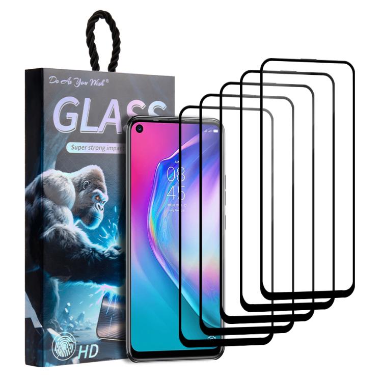 5pcs / Pack Do As You Wish Silk Screen Printed HD Tempered Glass Film, For Tecno Pop 10C 4G, For Tecno Spark 40 4G, For Tecno Pova 7 Ultra 5G, For Tecno Pova 7 4G, For Tecno Spark 30 Pro, For Tecno Spark 30 4G, For Tecno Pop 9 5G, For Tecno Spark Go 20...