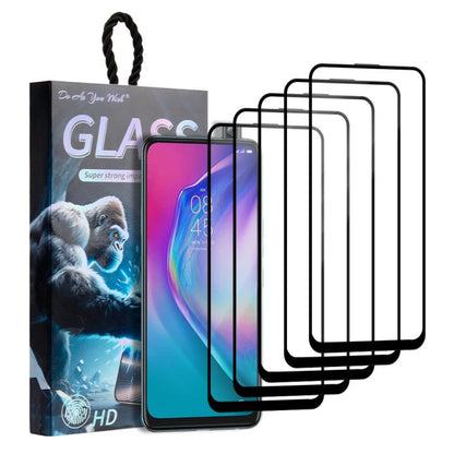 5pcs / Pack Do As You Wish Silk Screen Printed HD Tempered Glass Film, For Tecno Pop 10C 4G, For Tecno Spark 40 4G, For Tecno Pova 7 Ultra 5G, For Tecno Pova 7 4G, For Tecno Spark 30 Pro, For Tecno Spark 30 4G, For Tecno Pop 9 5G, For Tecno Spark Go 20...