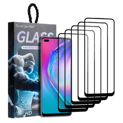 5pcs / Pack Do As You Wish Silk Screen Printed HD Tempered Glass Film, For Tecno Pop 10C 4G, For Tecno Spark 40 4G, For Tecno Pova 7 Ultra 5G, For Tecno Pova 7 4G, For Tecno Spark 30 Pro, For Tecno Spark 30 4G, For Tecno Pop 9 5G, For Tecno Spark Go 20...