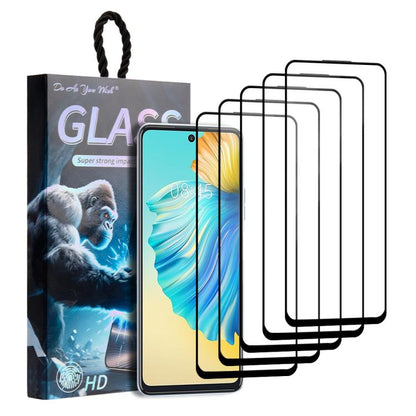 5pcs / Pack Do As You Wish Silk Screen Printed HD Tempered Glass Film, For Tecno Pop 10C 4G, For Tecno Spark 40 4G, For Tecno Pova 7 Ultra 5G, For Tecno Pova 7 4G, For Tecno Spark 30 Pro, For Tecno Spark 30 4G, For Tecno Pop 9 5G, For Tecno Spark Go 20...