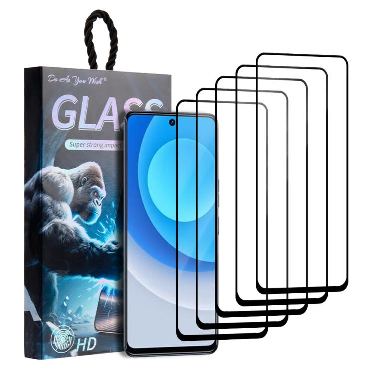 5pcs / Pack Do As You Wish Silk Screen Printed HD Tempered Glass Film, For Tecno Pop 10C 4G, For Tecno Spark 40 4G, For Tecno Pova 7 Ultra 5G, For Tecno Pova 7 4G, For Tecno Spark 30 Pro, For Tecno Spark 30 4G, For Tecno Pop 9 5G, For Tecno Spark Go 20...
